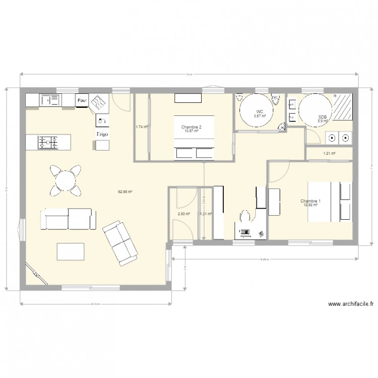 Maison neuve en long 2. Plan de 0 pièce et 0 m2