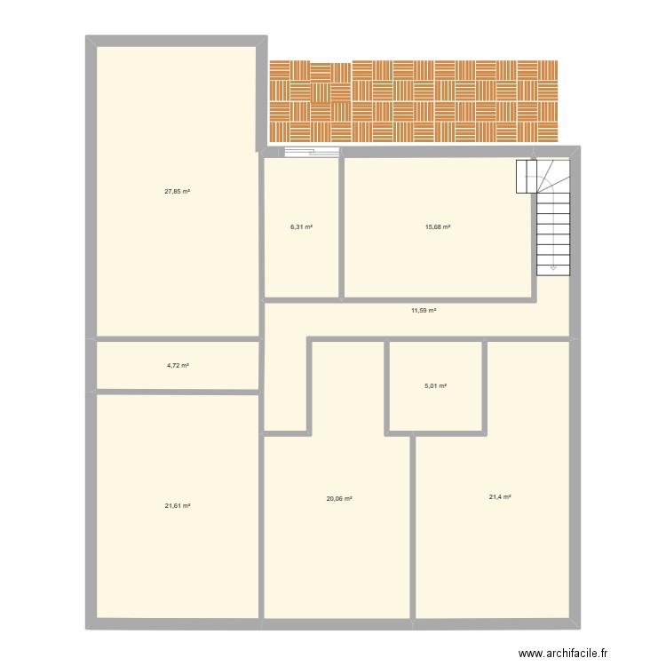 notre maison R1. Plan de 9 pièces et 134 m2