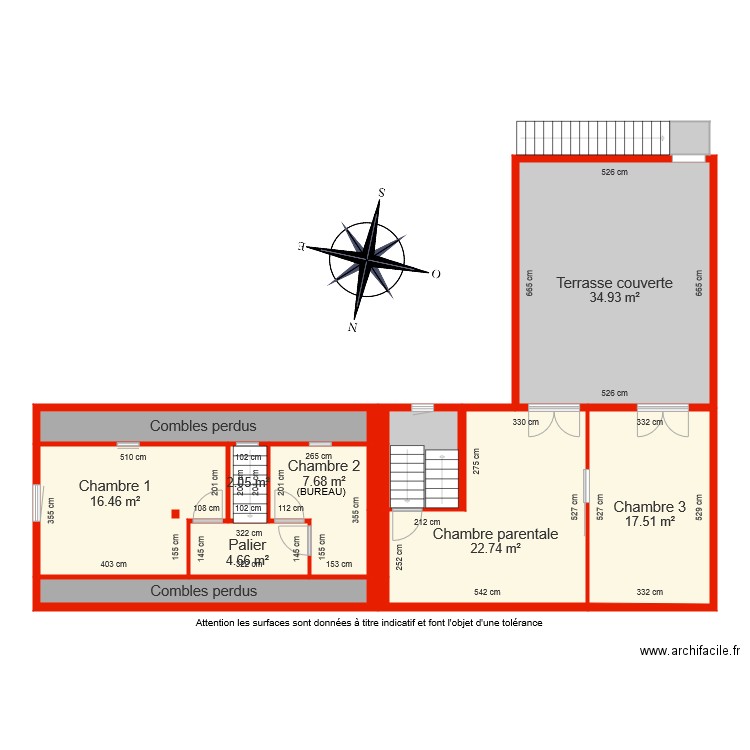 BI 5463 étage côté. Plan de 0 pièce et 0 m2