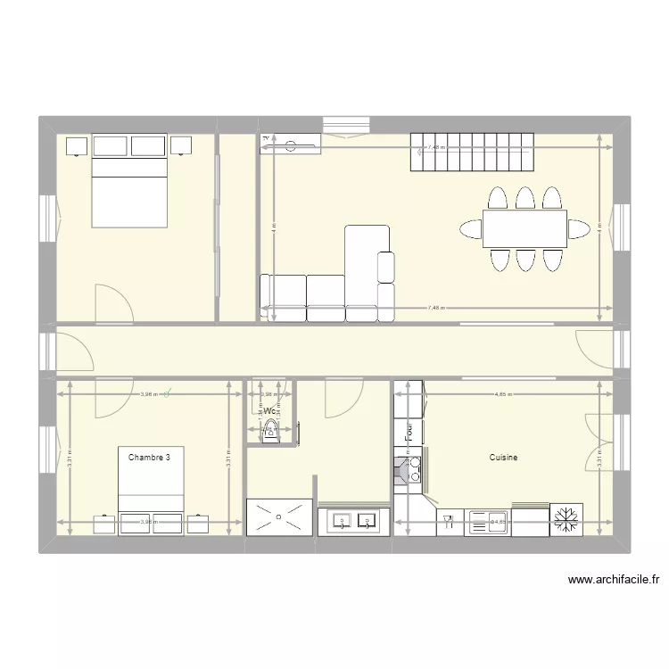 Ecuelles projet. Plan de 