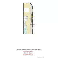 plan de masse 160 Valentin Hauy 80000 AMIENS 2eme &eacute;tage appartement 3
