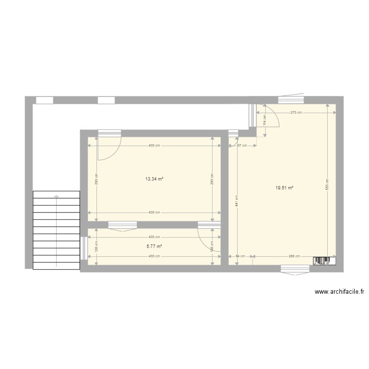 2ème niveau projet 3 CHAMBRES. Plan de 0 pièce et 0 m2