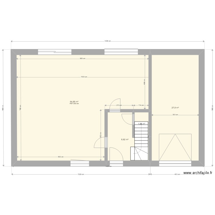 essai 01. Plan de 4 pièces et 103 m2