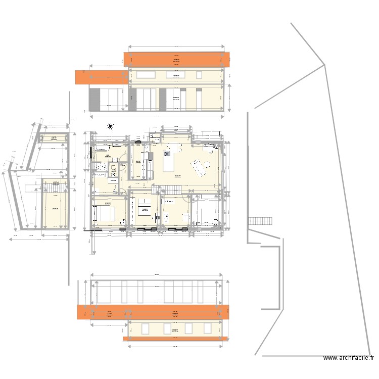 plan facade ouest 2. Plan de 0 pièce et 0 m2