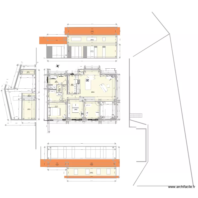 plan facade ouest 2. Plan de 