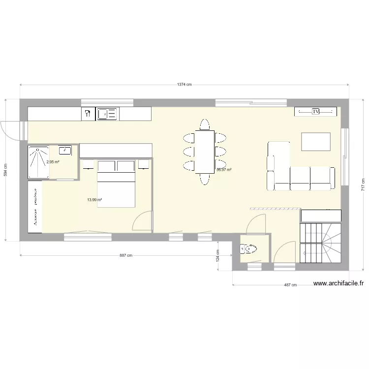 plan maison neuve MELINA. Plan de 