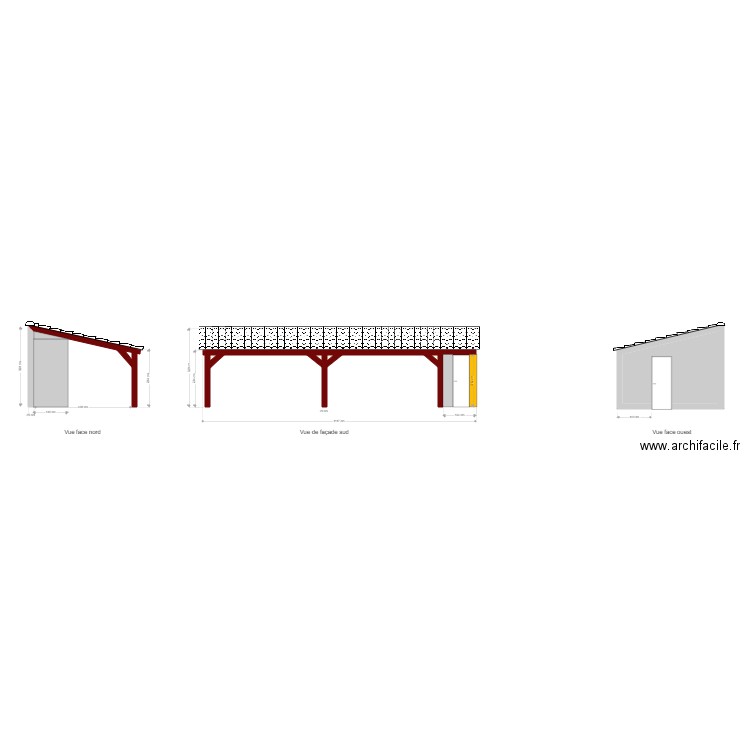 plan cuisine façade sud. Plan de 5 pièces et 10 m2