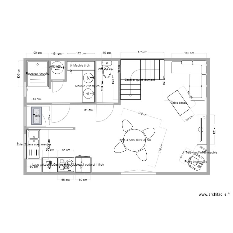 plan rdc gite. Plan de 0 pièce et 0 m2