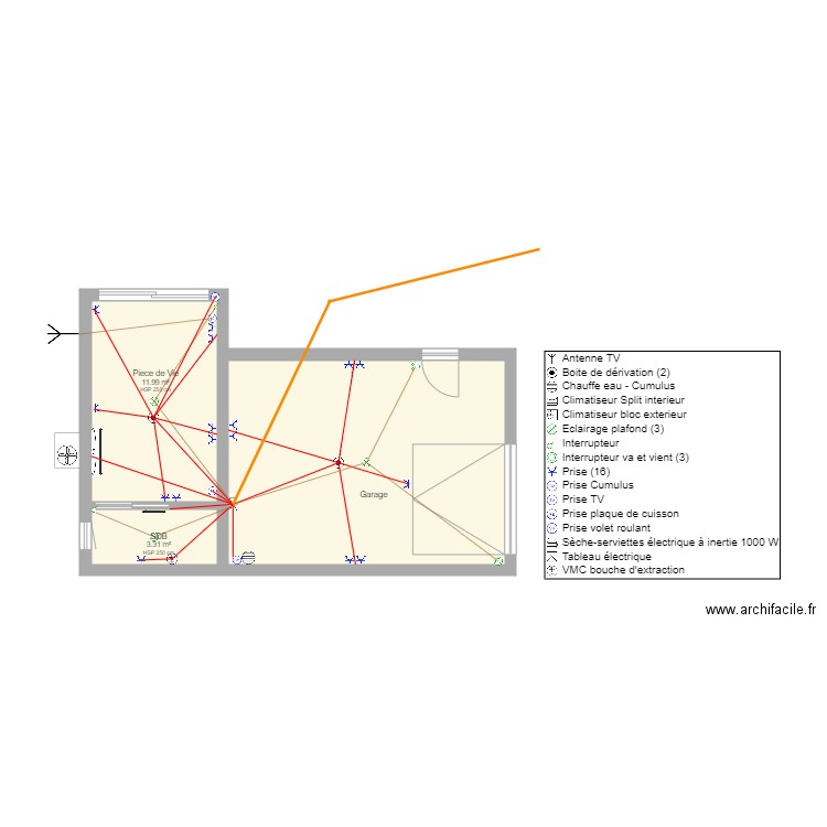 garage studio elec. Plan de 0 pièce et 0 m2