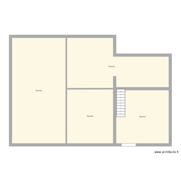 Croquis ARGANT Grenier. Plan de 0 pièce et 0 m2