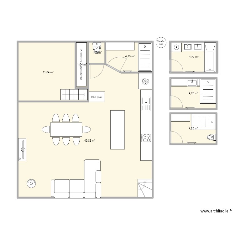 loft 19 test 2. Plan de 12 pièces et 142 m2