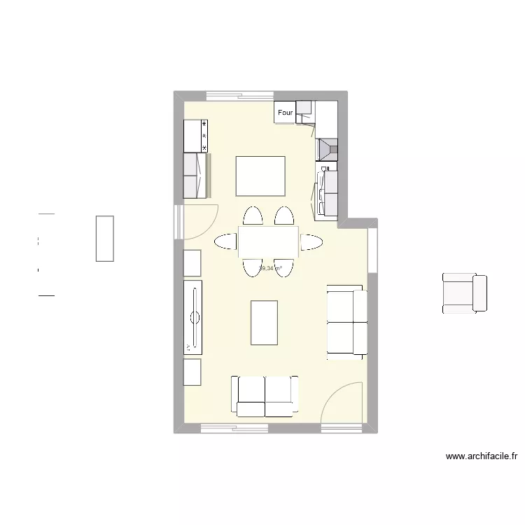 Piece de vie. Plan de 