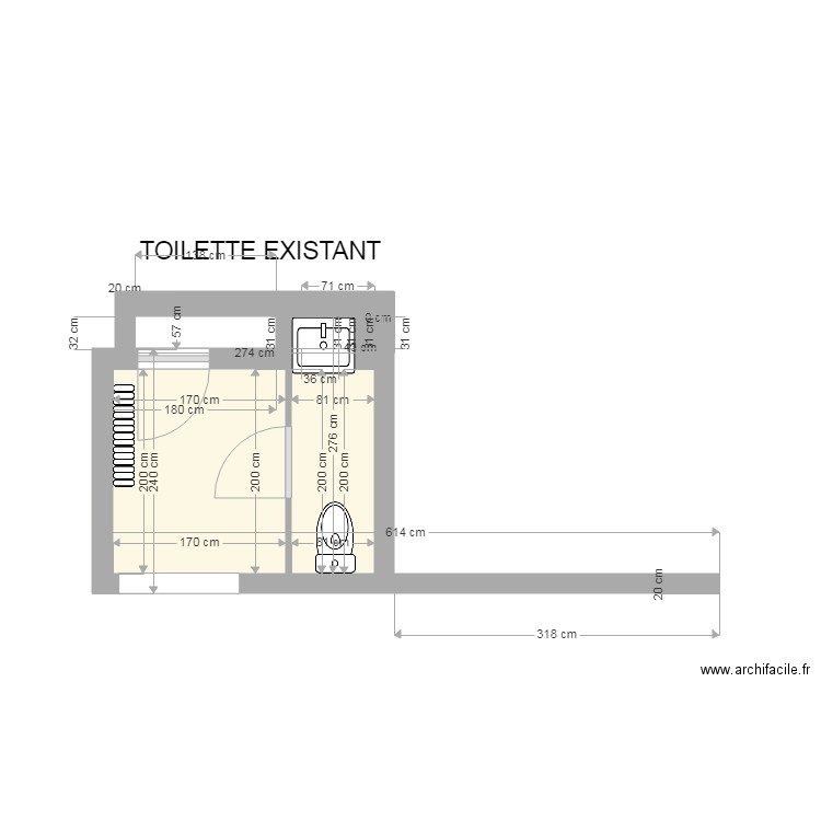 PROJET TOILETTES LOCAL LPO. Plan de 0 pièce et 0 m2