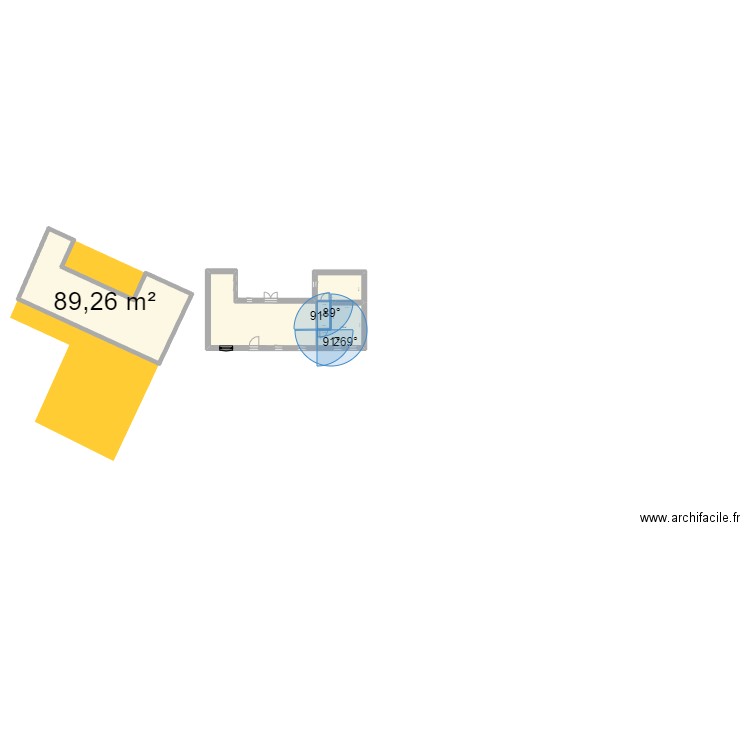 LA NEUVI. Plan de 3 pièces et 108 m2