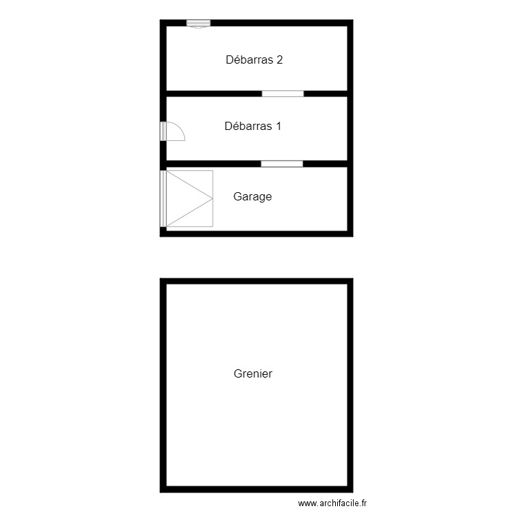 Croquis Garage . Plan de 0 pièce et 0 m2