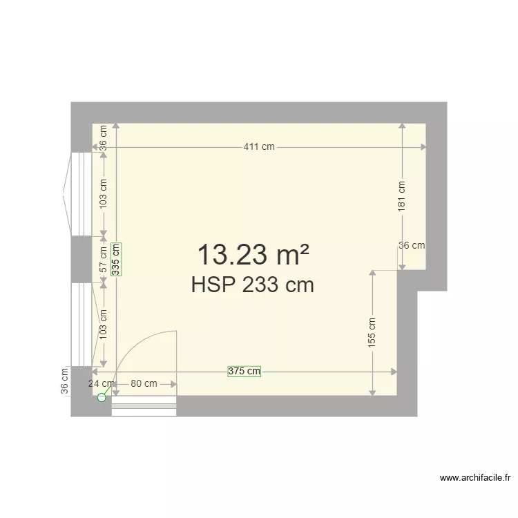 Chambre 1er  MC de B. Plan de 