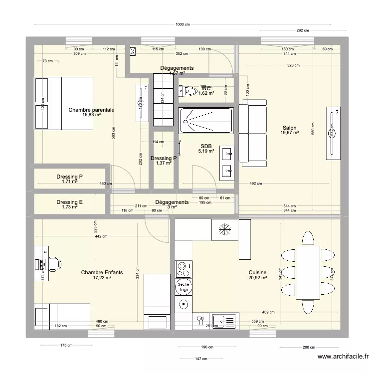 Appartement JOUBERT. Plan de 