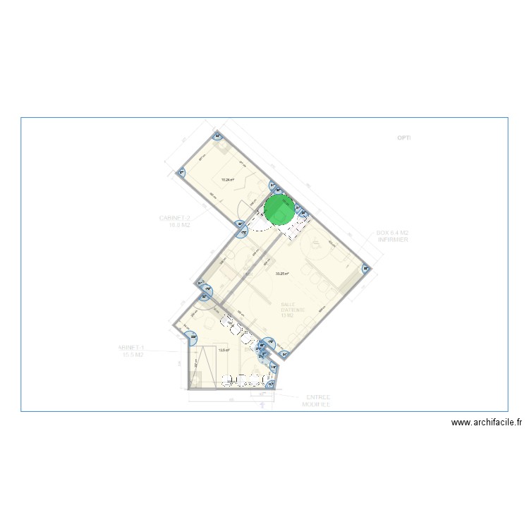 Cabinet médical 1. Plan de 0 pièce et 0 m2