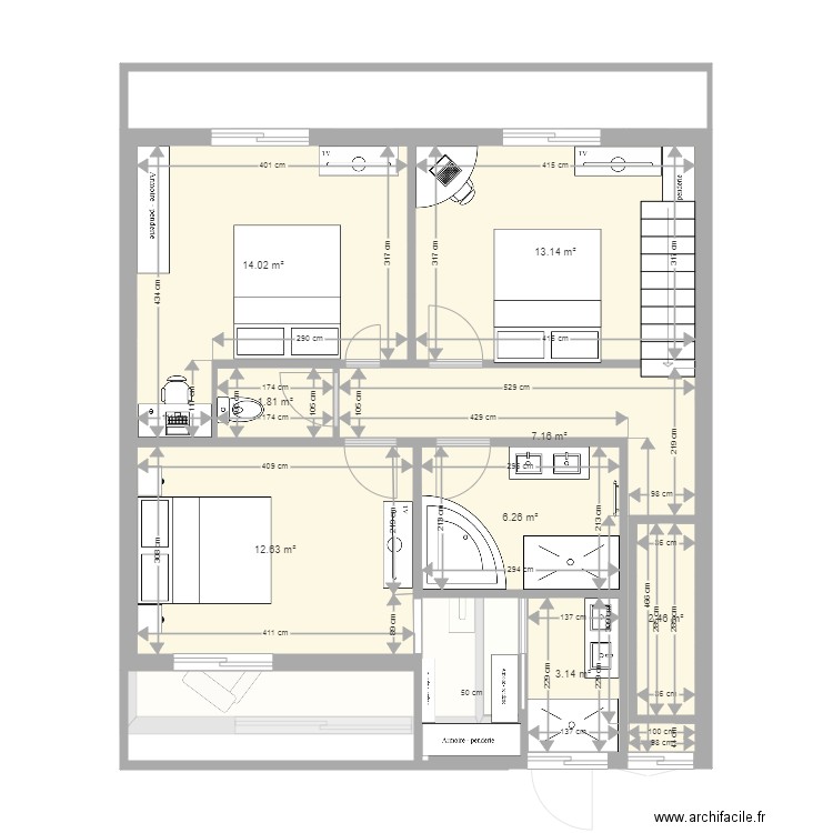 sonim2 etage projet5. Plan de 0 pièce et 0 m2