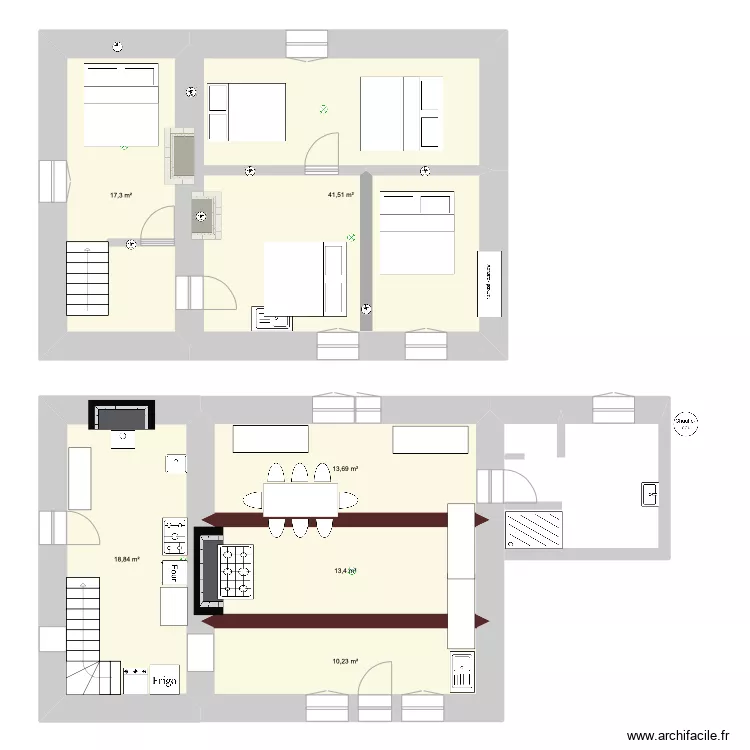 longère test amén. Plan de longère test amén. Plan de