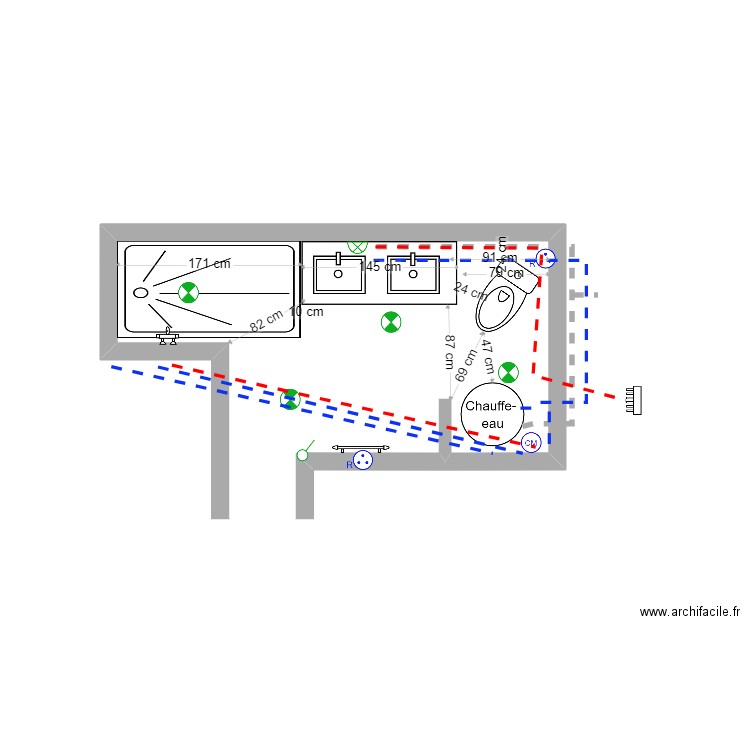 SdB Gilles V03. Plan de 0 pièce et 0 m2