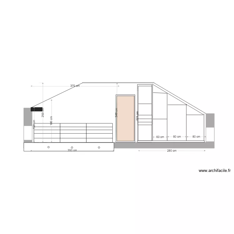 ELEVATION COMBLE . Plan de 