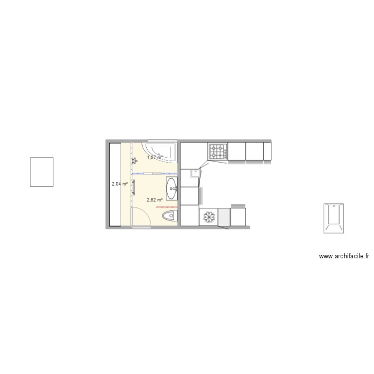 SDB 8 CINQ. Plan de 0 pièce et 0 m2