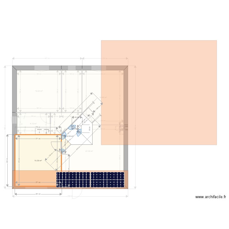 escalier biscornu. Plan de 0 pièce et 0 m2