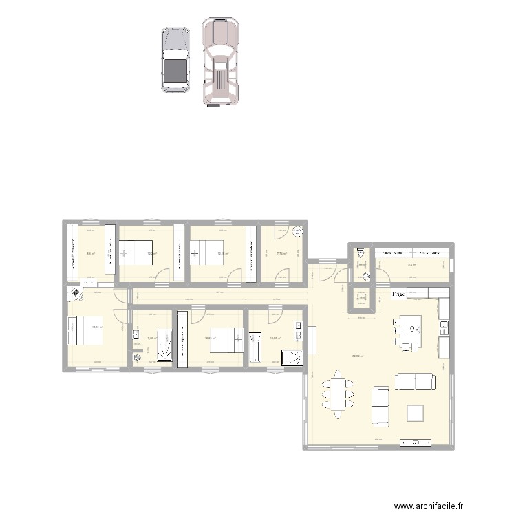 Maison de nos rêves ter. Plan de 12 pièces et 179 m2