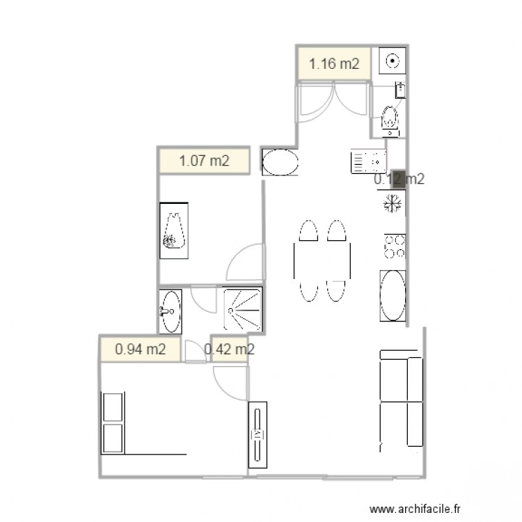 20150910 wc entrée et salon veranda comments SN et hortense. Plan de 0 pièce et 0 m2