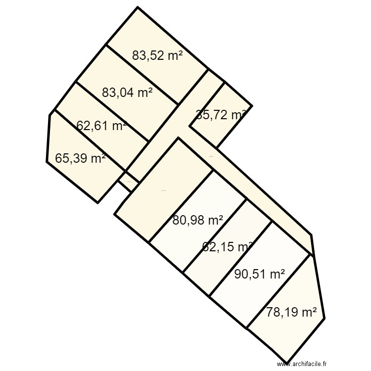 BN653. Plan de 12 pièces et 827 m2