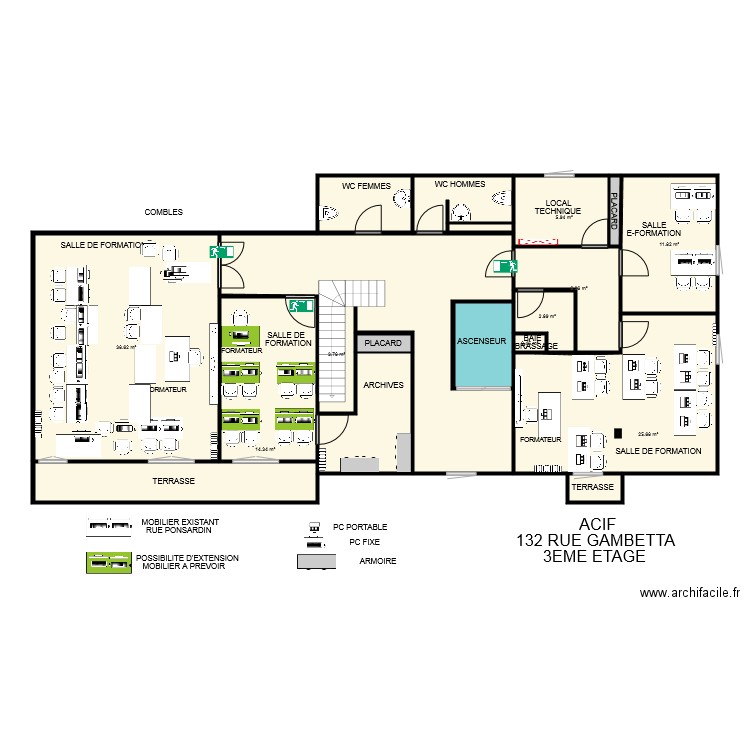 ACIF 3EME ETAGE DEFINITIF 2. Plan de 0 pièce et 0 m2