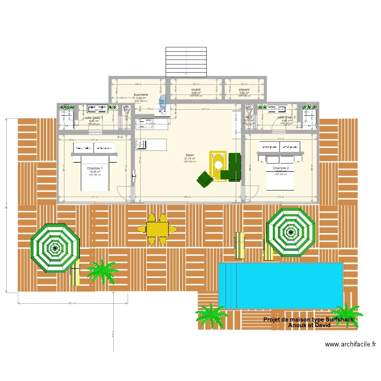 surfshack. Plan de 0 pièce et 0 m2