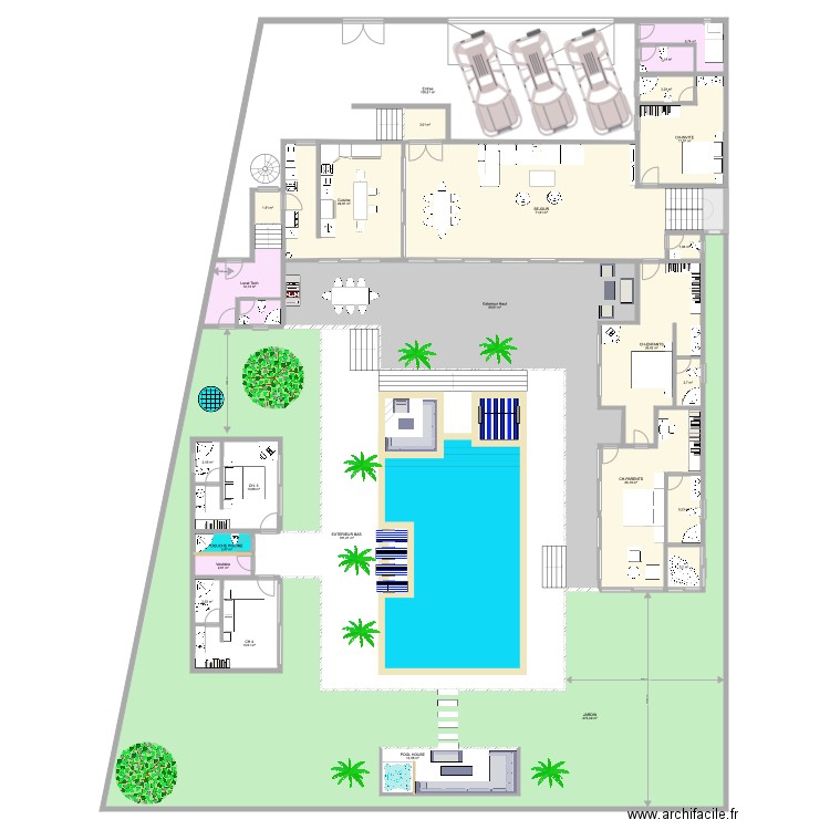 SALY 2 2. Plan de 26 pièces et 944 m2