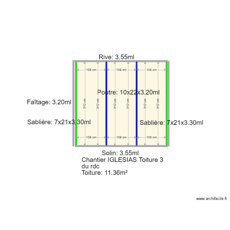Plan IGLESIAS Toiture 3. Plan de 0 pièce et 0 m2