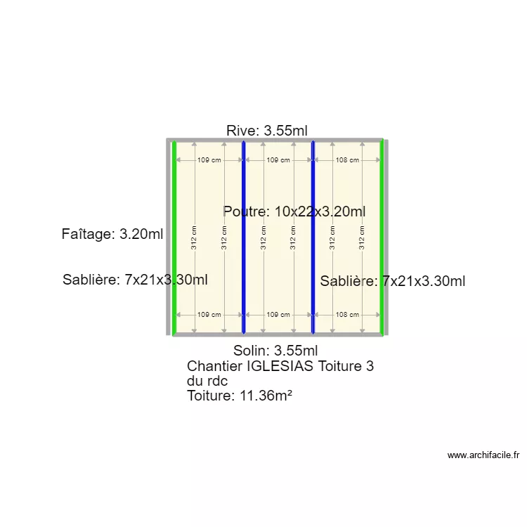 Plan IGLESIAS Toiture 3. Plan de 