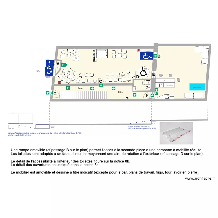 La Laverie plan de coupe (notice 8a). Plan de 