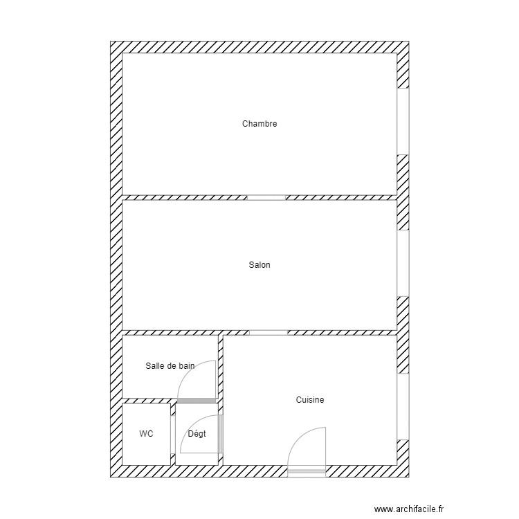 Comb2. Plan de 6 pièces et 49 m2