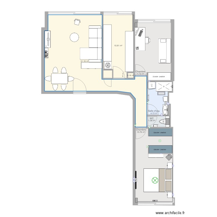 Villa des Arts Chambre. Plan de 0 pièce et 0 m2