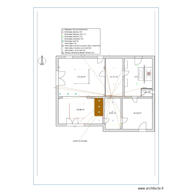 domotique RDC Maison Cestas . Plan de 0 pièce et 0 m2