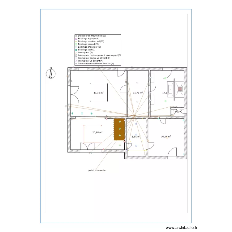 domotique RDC Maison Cestas . Plan de 