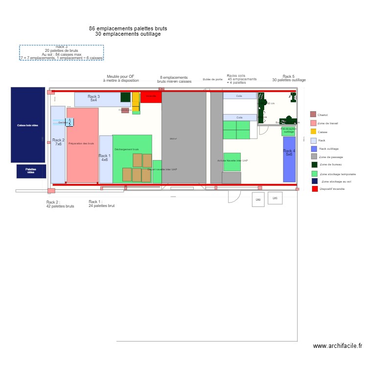 Réception UAP3 v18. Plan de 1 pièce et 207 m2