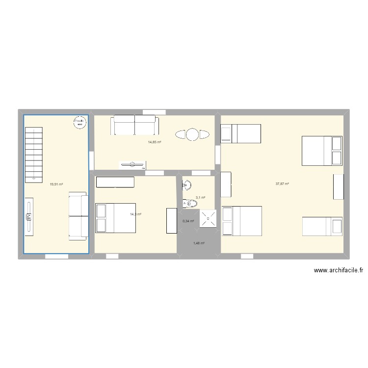 plestin etage SCI. Plan de 0 pièce et 0 m2