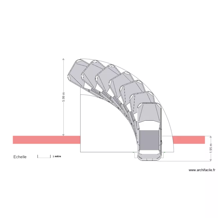 Giration L450 l180 E 260 Pa 80 R6. Plan de Giration L450 l180 E 260 Pa 80 R6. Plan de