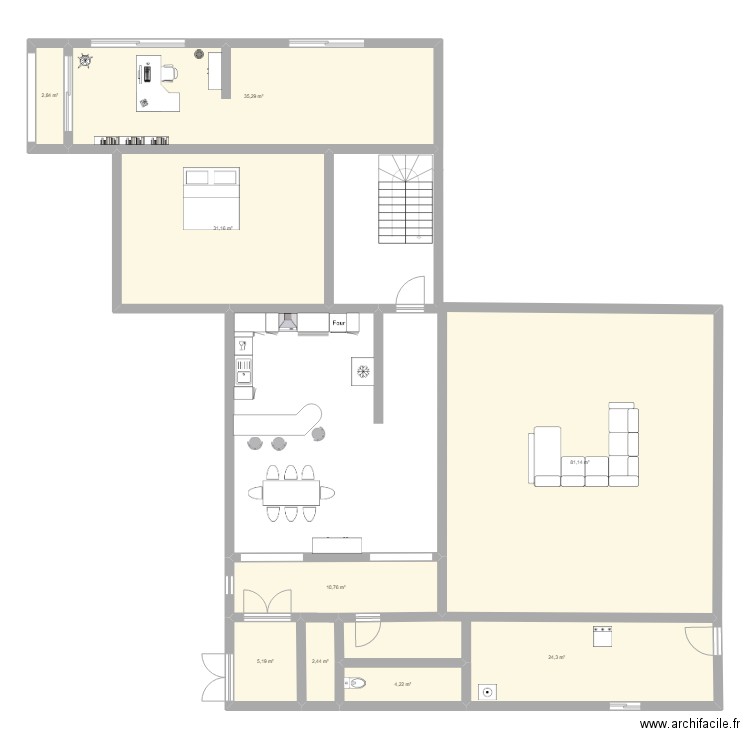 plan 1. Plan de 9 pièces et 197 m2