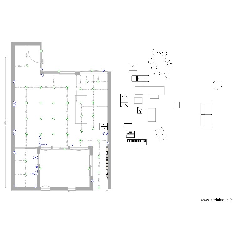 Extension_Lumieres_v01. Plan de 2 pièces et 16 m2