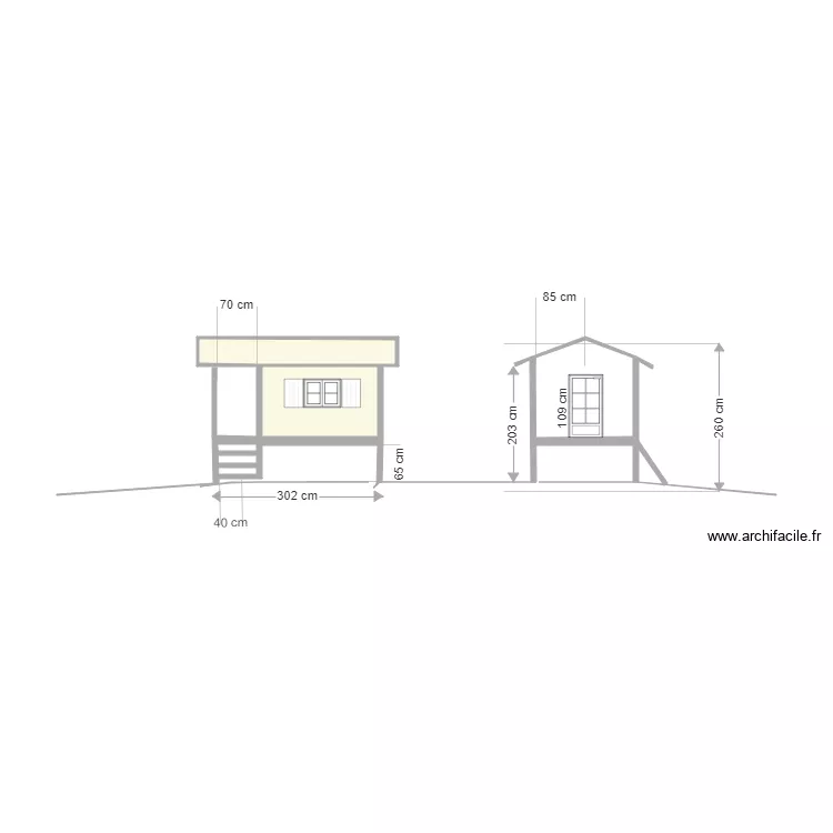 Cabane de jardin enfants 7 . Plan de 