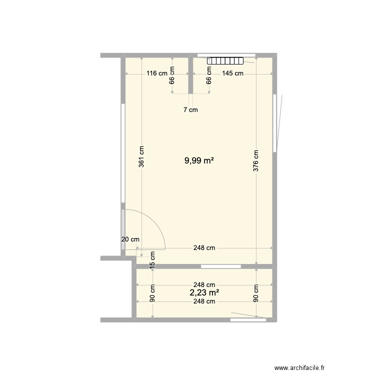 chambre manu Vfinal sans meubles. Plan de 0 pièce et 0 m2