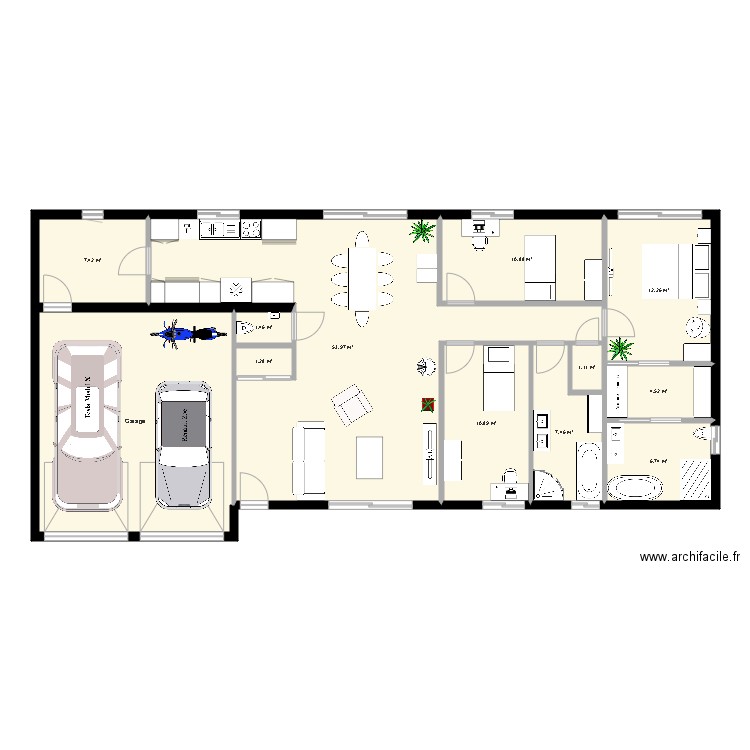 Projet construction 120m. Plan de 0 pièce et 0 m2