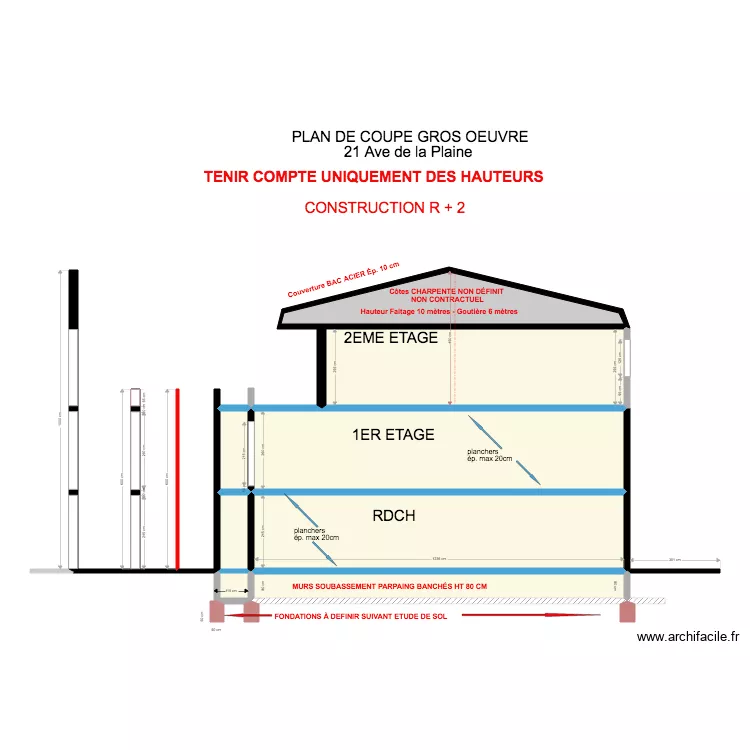 PLAN COUPE LOT B Gros Oeuvre 13 05 2019. Plan de 